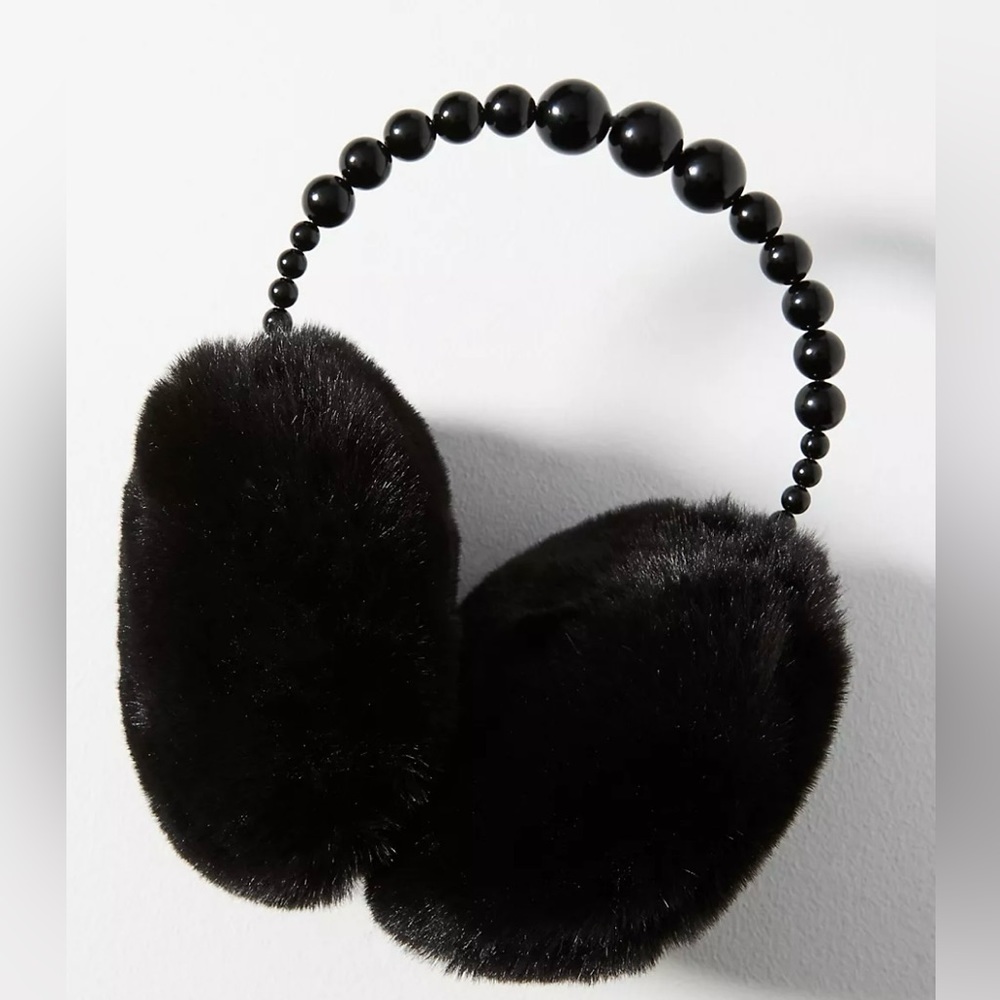 Anthropologie Pearly Faux Fur Earmuffs